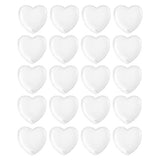 Epoxy Sticker Cabs, Heart 1" Clear 20/pk