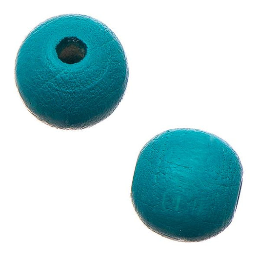 6mm Round Turquoise Wood Beads 50/pk