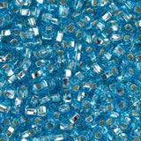 10/0 Czech Seed Beads #1296V Silver Lined Aqua 22g