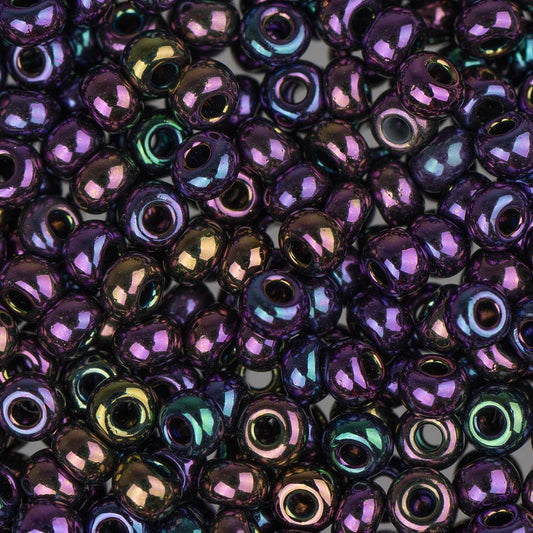 8/0 Czech Seed Beads #1610V Opaque Purple Iris 22g