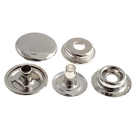 15mm Silver Snaps (Line 24) 10 Sets/pk