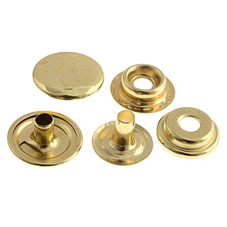 15mm Gold Snaps (Line 24) 10 Sets/pk