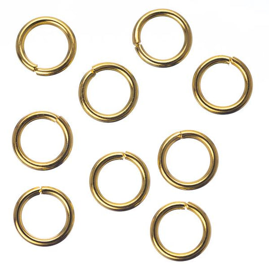 7mm Gold Jump Rings 25/pk