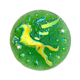 *Resin Cabochons, Round Pegasus 25mm Green 10/pk