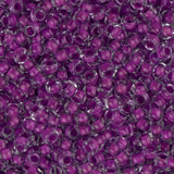 11/0 Czech Seed Beads #01504 C/L Neon Purple 23g