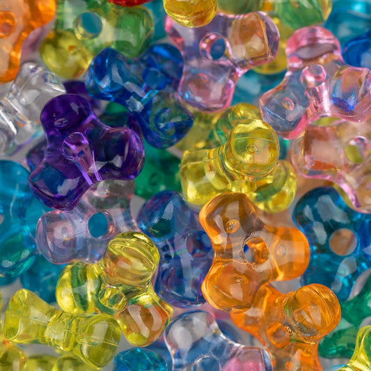 11mm Plastic Tri-Beads 900/pk - Multi