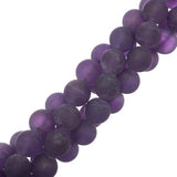 10mm Amethyst Matte (Natural) Beads 15-16" Strand