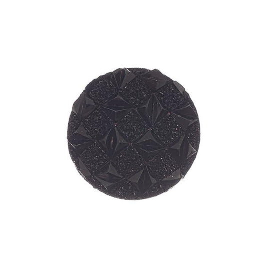 Resin Cabochons, Round Cluster 12mm Black 10/pk