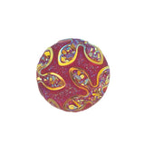 Resin Cabochons, Round Flower 12mm Red 10/pk