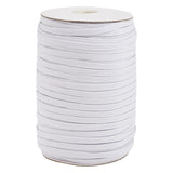 *8mm Flat White Elastic - Price Per Yard