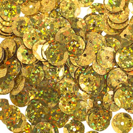 Sequins 6mm Hologram Gold 1600/pk