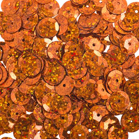 Sequins 8mm Hologram Orange 850/pk