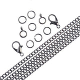 Chain & Findings Set Curb Chain 3mm Gunmetal 36"