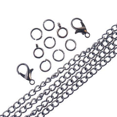 Chain & Findings Set Curb Chain 3x4mm Gunmetal 36"