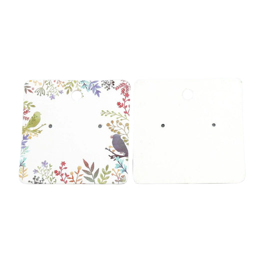 Earring Cards 2" Birds & Flowers 50/pk