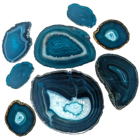 Agate Slab 2" Teal - Each