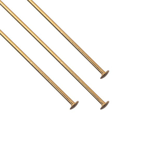 Head Pins 1" Gold 50/pk