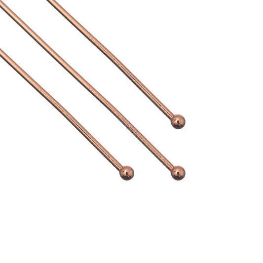 Ball Pins 2" Rose Gold 50/pk