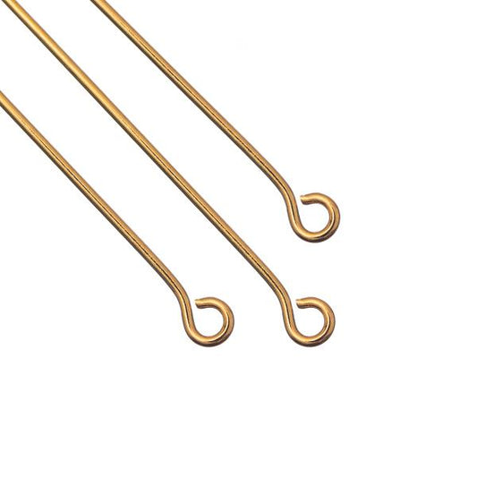 Eye Pins 1" Gold 50/pk