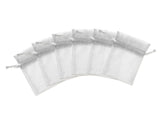 Organza Bags 3x4" Shimmering Silver 6/pk