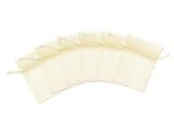 Organza Bags 3x4" Ivory 6/pk