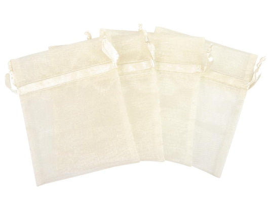 Organza Bags 4x5" Ivory 4/pk