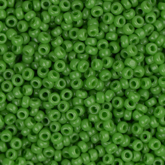 15/0 Miyuki Seed Beads #0411 Opaque Pea Green 8.2g