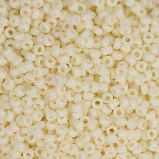 15/0 Miyuki Seed Beads #0491 Pearl Ivory Ceylon 8.2g