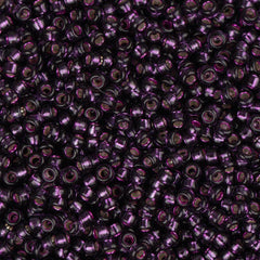 15/0 Miyuki Seed Beads #1428 Silver Lined Wine 8.2g