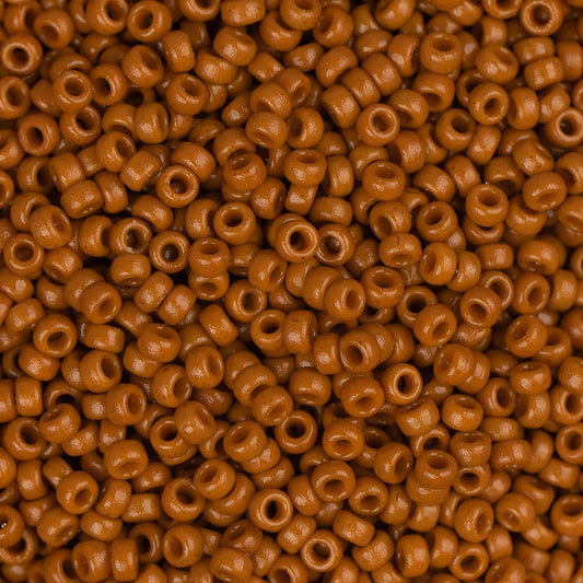 15/0 Miyuki Seed Beads #4458 Duracoat Opaque Red Brown 8.2g