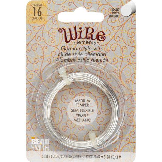 16g German Style Wire Silver 3m