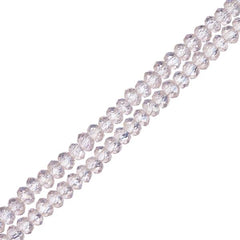 Crystal Lane Rondelle 1.5x2.5mm Transparent Pink AB 246/Strand