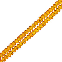 Crystal Lane Rondelle 1.5x2.5mm Transparent Orange 246/Strand