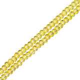 Crystal Lane Rondelle 1.5x2.5mm Transparent Yellow 246/Strand