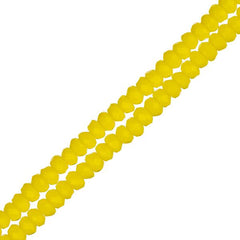 Crystal Lane Rondelle 1.5x2.5mm Opaque Yellow 246/Strand