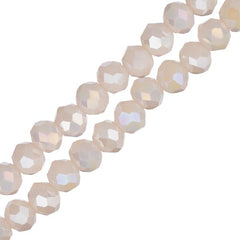 Crystal Lane Rondelle 3x4mm Opaque Cream AB 110/Strand