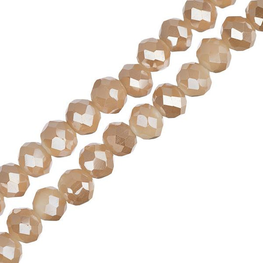 Crystal Lane Rondelle 3x4mm Op Lt Champagne Luster 110/Strand