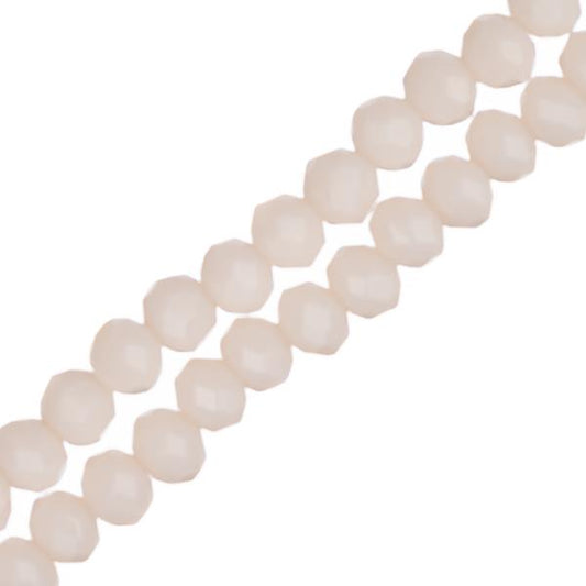 Crystal Lane Rondelle 3x4mm Opaque Light Cream 110/Strand