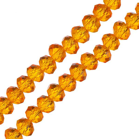 Crystal Lane Rondelle 3x4mm Transparent Orange 110/Strand