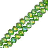 Crystal Lane Rondelle 3x4mm Transparent Green AB 110/Strand