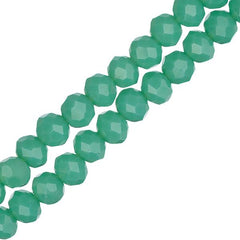 Crystal Lane Rondelle 3x4mm Opaque Turquoise Green 110/Strand