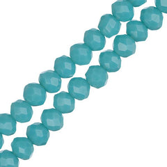 Crystal Lane Rondelle 3x4mm Opaque Turquoise Blue 110/Strand