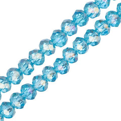 Crystal Lane Rondelle 3x4mm Transparent Blue AB 110/Strand