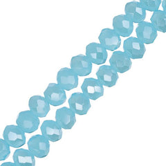 Crystal Lane Rondelle 3x4mm Opaque Blue AB 110/Strand