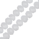 Crystal Lane Rondelle 4x6mm Opaque White Matt 78/Strand