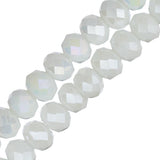 Crystal Lane Rondelle 4x6mm Opaque White AB 78/Strand