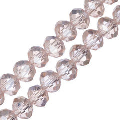 Crystal Lane Rondelle 4x6mm Transparent Pink AB 78/Strand