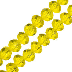 Crystal Lane Rondelle 4x6mm Transparent Yellow 78/Strand