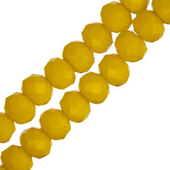 Crystal Lane Rondelle 4x6mm Opaque Yellow 78/Strand