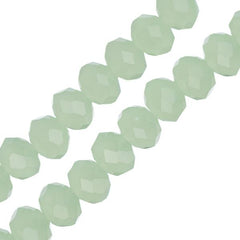 Crystal Lane Rondelle 4x6mm Opaque Light Green 78/Strand